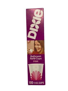 DIXIE Vintage New Bathroom Refill Cups Pink 100 3oz 1974 Unopened Prop